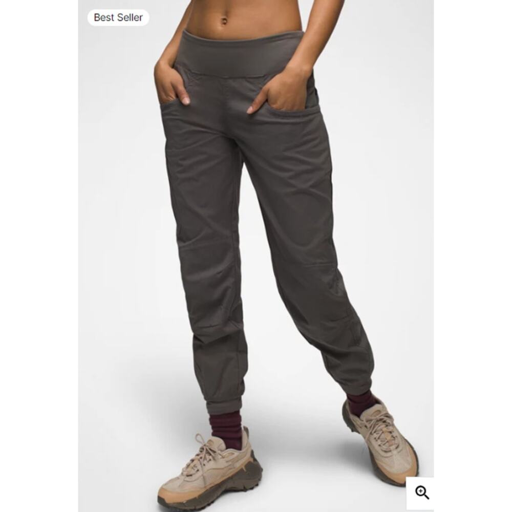 prAna Kana Women's Hiking Climbing Casual Pants - Granite / Gray - Large